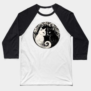 Yin Yang Cats Cat Lovers Gift Baseball T-Shirt